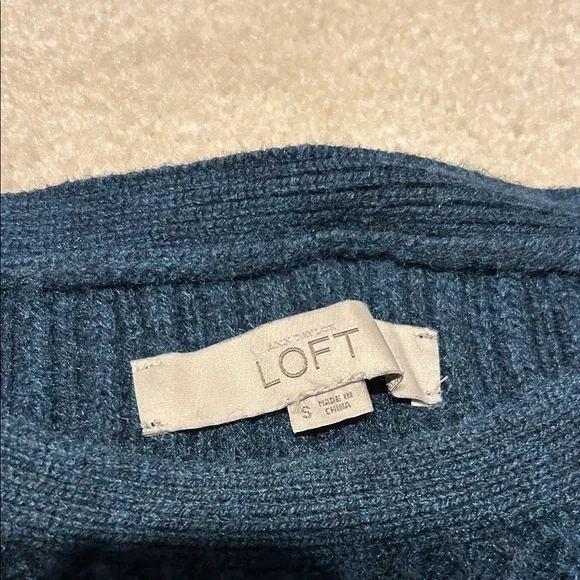 LOFT Cable-Knit Ribbed Sweater – Size S - Picture 3 of 5